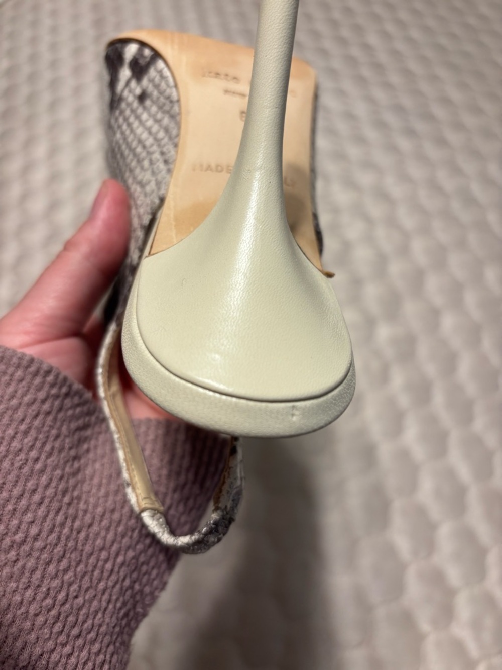 Kate Spade Snakeskin Lace-Up Slingback Heels 8.5 Made in Italy $330 NEW - Picture 7 of 11